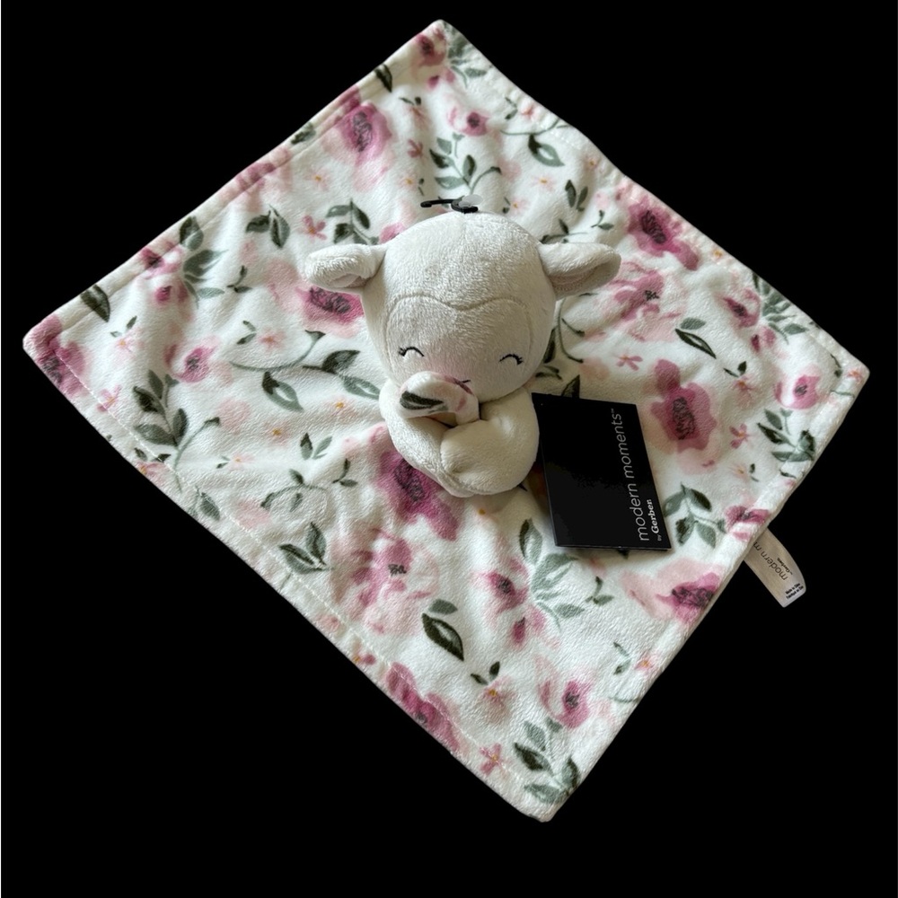 Gerber Pink and White Stuffed Animal Blanket